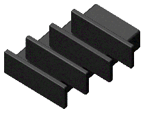 Изображение товара Ambrella Заглушка для накладного алюминиевого профиля GP1700 (комплект 4шт)