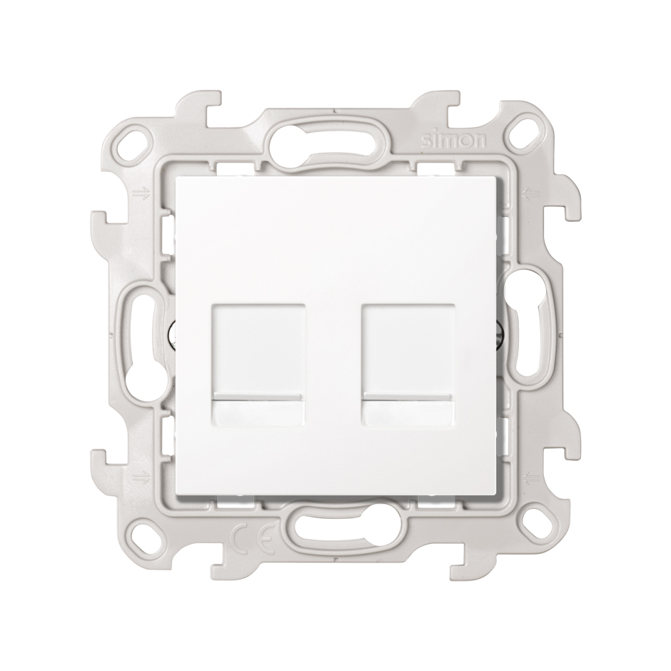 Изображение товара Simon 24 Белая Розетка 2хRJ45 кат. 5е UTP