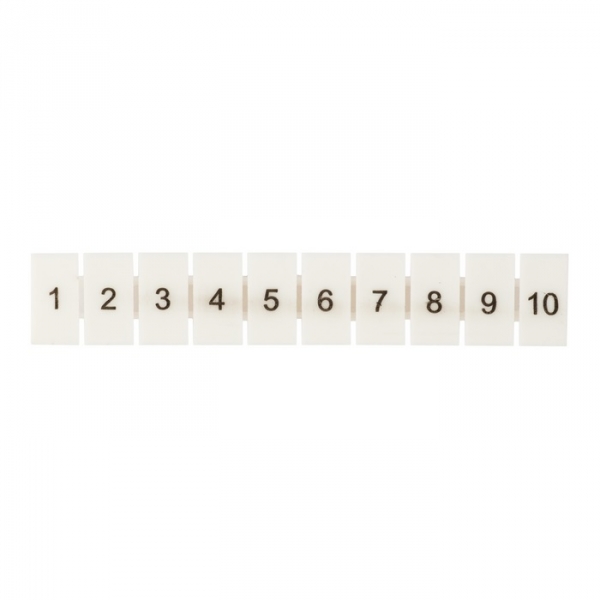 Изображение товара Маркер для клемм EKF PROxima UT/ST/Push-in 2,5, нумерация 1-10, 100 шт