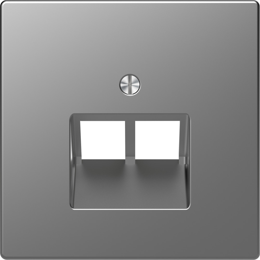 Изображение товара Schneider Electric Merten D-Life Нержавеющая Сталь Накладка центральная для розетки 2-ной RJ45