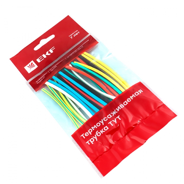 Изображение товара Изоляционная трубка EKF PROxima ТУТ нг 4/2 набор 7 цветов по 3шт 100мм
