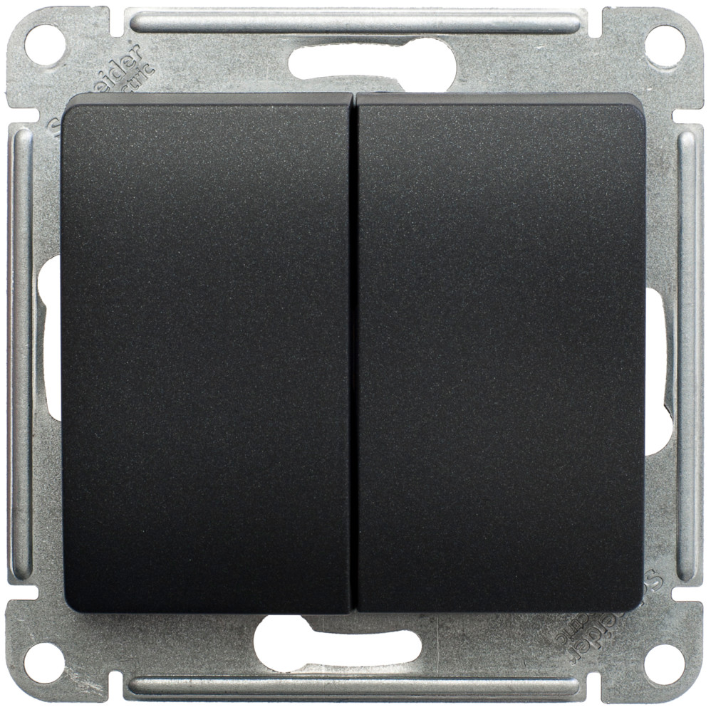 Изображение товара Glossa 2-клавишный антрацит Systeme Electric