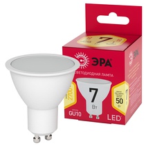 Изображение товара ЭРА Лампа светодиодная RED LINE ECO LED MR16-7W-827-GU10 GU10 7Вт софит теплый белый свет