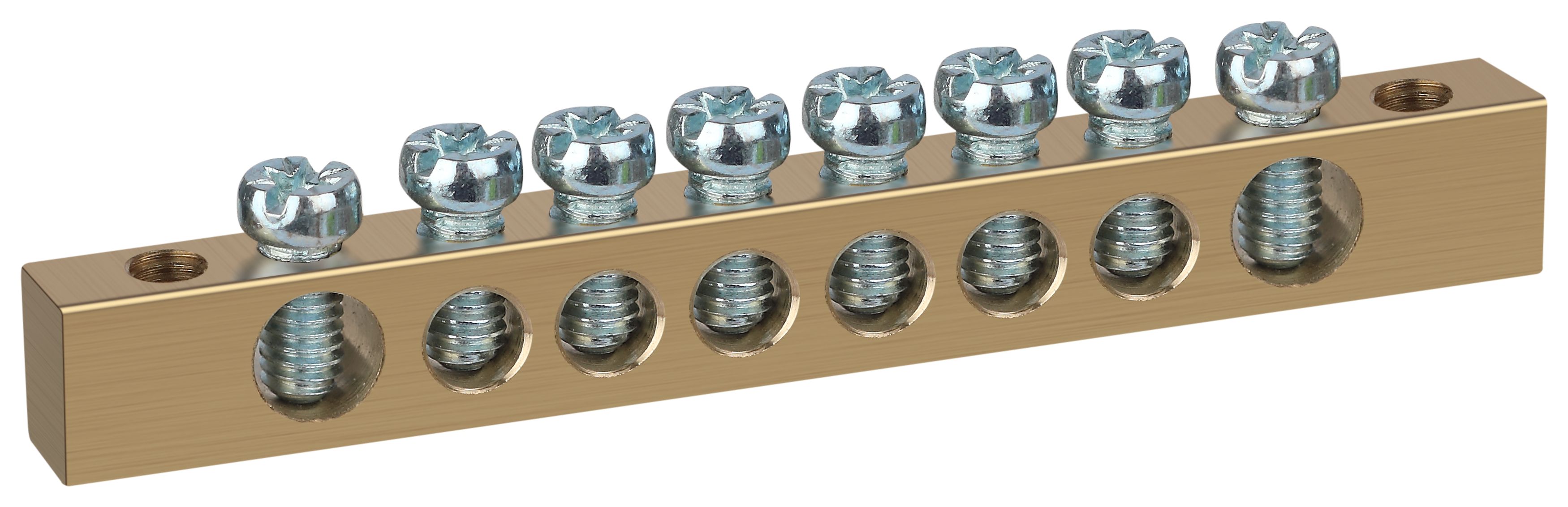 Изображение товара ЭРА Шина NO-122-03 PEN земля-ноль 6х9мм 8/2 латунная с креплениями по краям