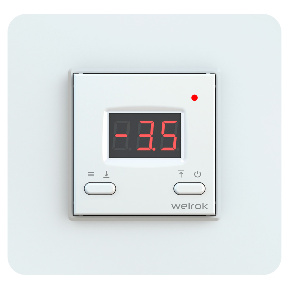 Изображение товара Welrok kt  Терморегулятор эл. для с-м антиоблед. 16А, 3000ВА., 0…+10град, -20…-1град.