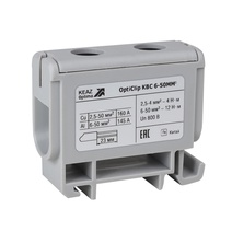 Изображение товара КЭАЗ Клемма вводная силовая OptiClip КВС 6-50 серая.