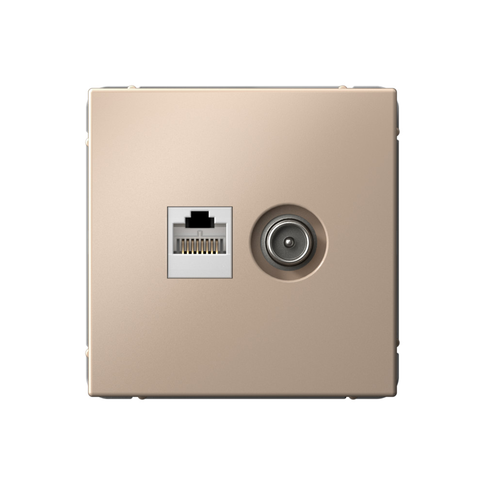 Изображение товара Systeme Electric ArtGallery Песочный Розетка двойная ТВ + компьютерная RJ45, кат. 5Е