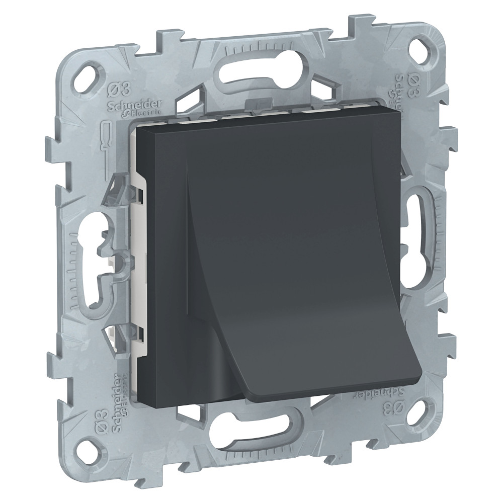 Изображение товара Накладка Schneider Electric Unica New Антрацит Вывод кабеля 16А