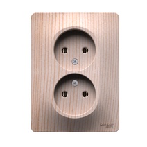 Изображение товара Rозетка двойная Glossa сосна без заземления 16 А 250 В