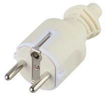 Изображение товара ЭРА Вилка V4(W) c заземлением 16A прямой ввод белая