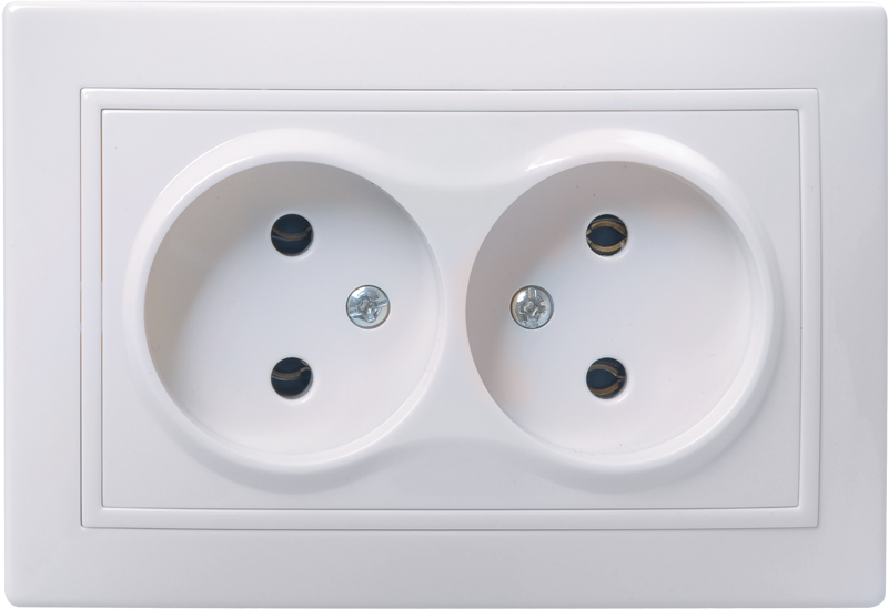 Изображение товара GENERICA KVARTA РС12-2-КБ Розетка 2мес. без з/к и з/ш 10А кер. бел.