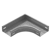 Изображение товара OSTEC Угол плоский плавный универсальный 90 град. к лотку 200х150, толщ. 1,0 мм, Сендзимир цинк