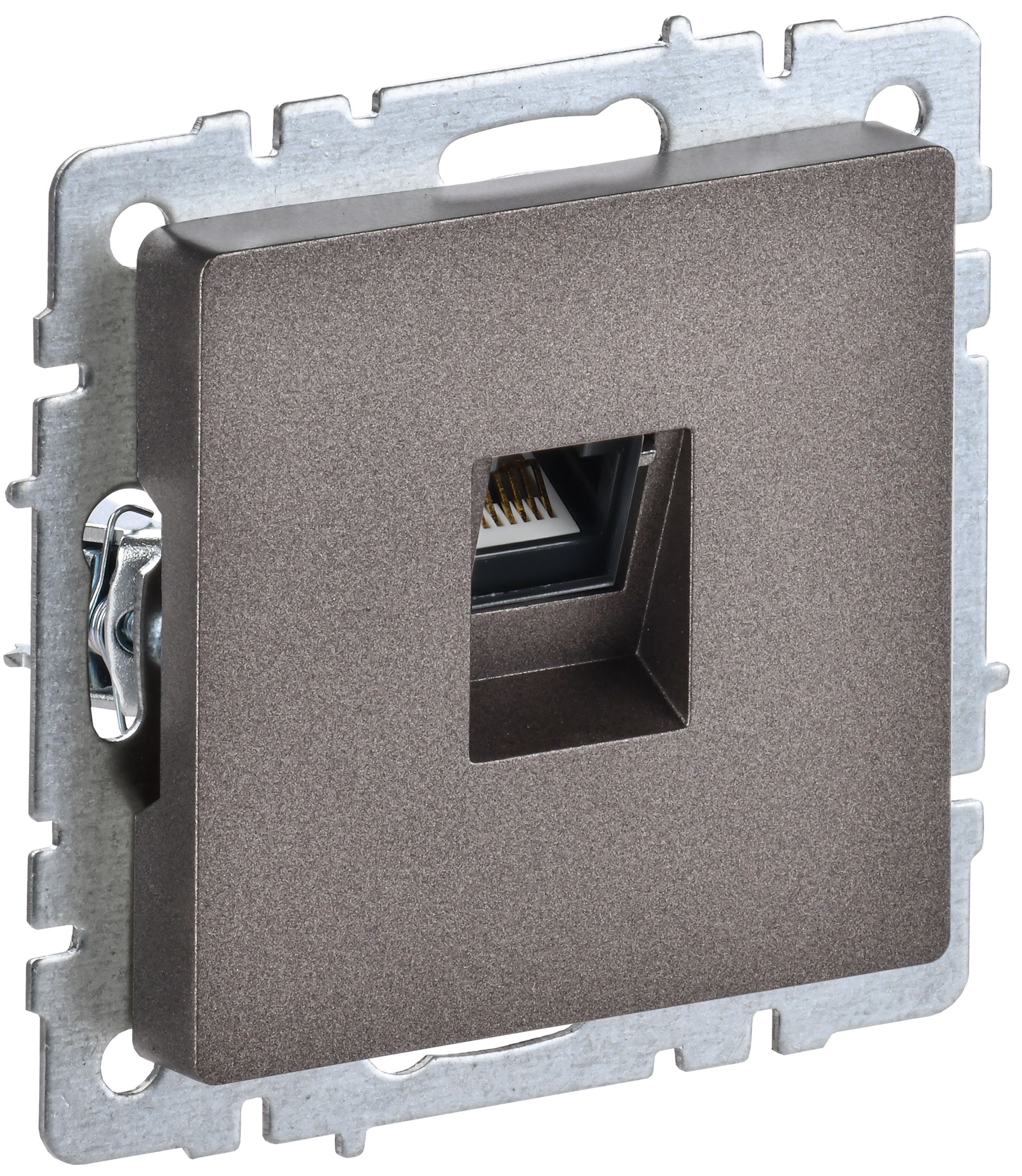Изображение товара IEK BRITE BASE Темн.бронза Розетка комп RJ45 кат.5E РК10-БрТБ