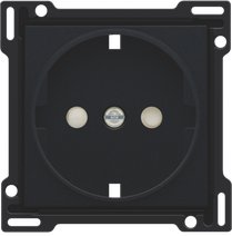 Изображение товара Niko Черный Накладка розетки с шт., с/з