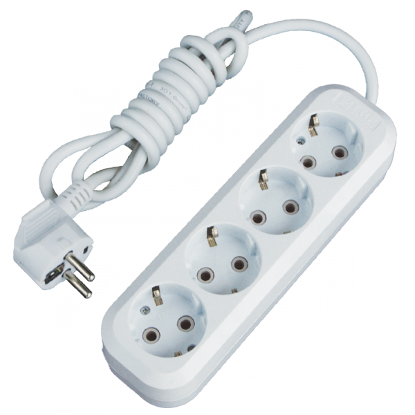 Изображение товара EKF PROxima Удлинитель "Эксперт" 4 гнезда 2 метра 16А/3,5кВт с заземлением ПВС 3х1.