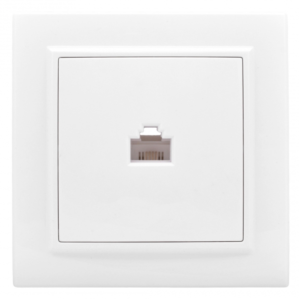 Изображение товара EKF Basic Минск Белый Розетка RJ-45, СП.