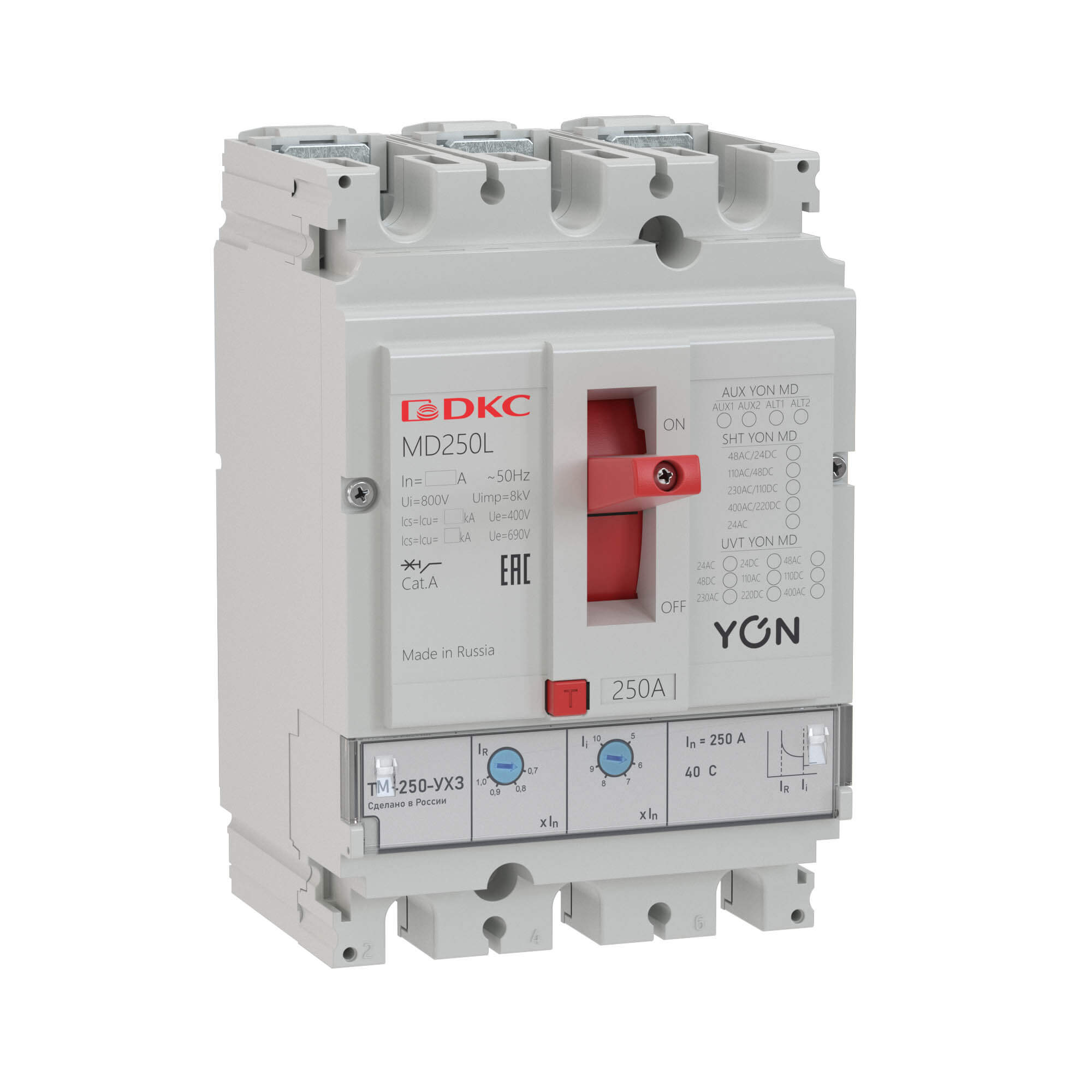 Изображение товара KC: MD250N-TM250 3P, 250A, 40kA, литой корпус Изображение товара KC: MD250N-TM250 3P, 250A, 40kA, литой корпус