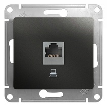 Изображение товара Systeme Electric Glossa Антрацит Розетка компьютерная RJ45 кат.5E