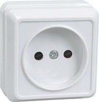 Изображение товара GENERICA OKTAVA РС20-2-ОБ Розетка 1местн. без з/к 10А откр.уст. (белый)