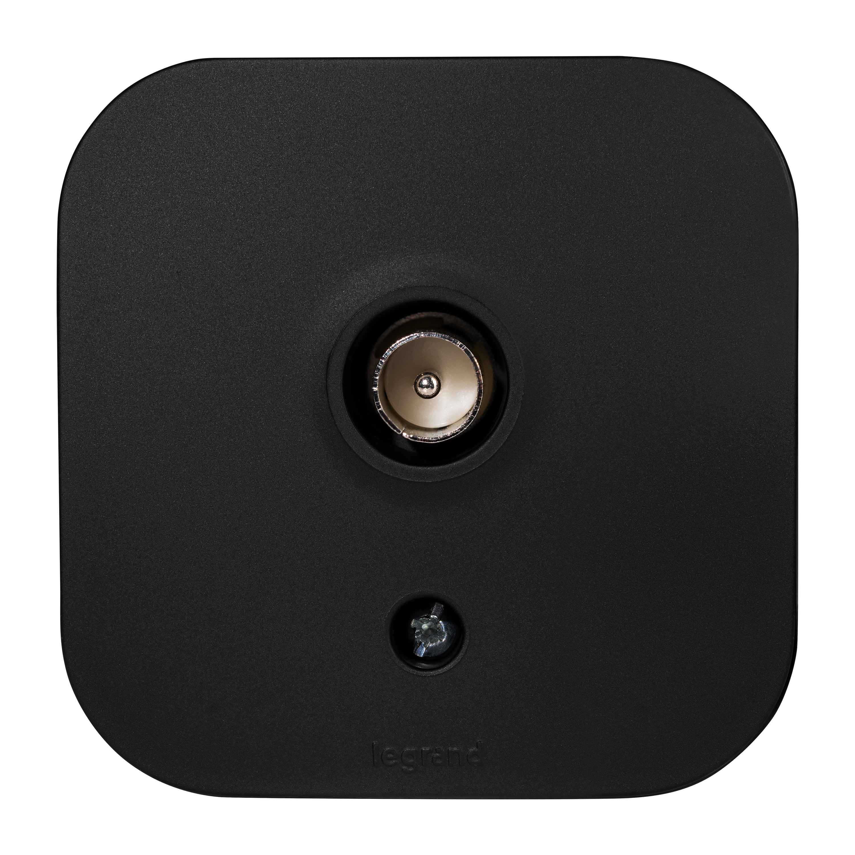 Изображение товара Legrand Quteo TV IP20 черная матовая накладная розетка телевизионная