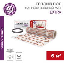 Изображение товара REXANT Теплый пол (нагревательный МАТ) Extra, площадь 6,0 м2 (0,5 х 12,0 метров), 960Вт, (двух жильный).