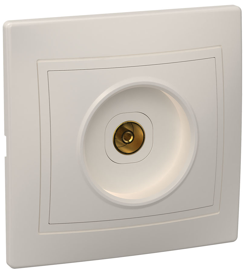 Изображение товара GENERICA KVARTA РТВ10-ККм Розетка 1местн. телевиз. (кремовый)