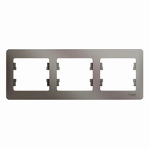 Изображение товара Systeme Electric Glossa Платина Рамка 3-ая, горизонтальная