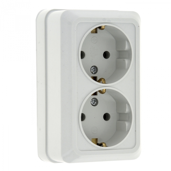 Изображение товара EKF PROxima Рим Розетка 2‑местная 16А с заземлением