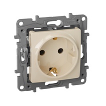 Изображение товара Legrand Etika Слоновая кость Розетка с/з, винтовые клеммы.