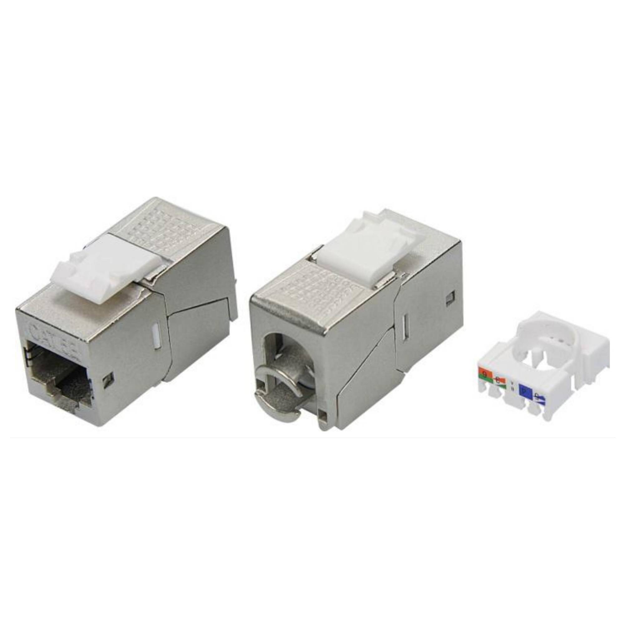 Изображение товара DKC Модуль  Keystone RJ45 CAT 5E экранированный (STP), 180 градусов, серебристый