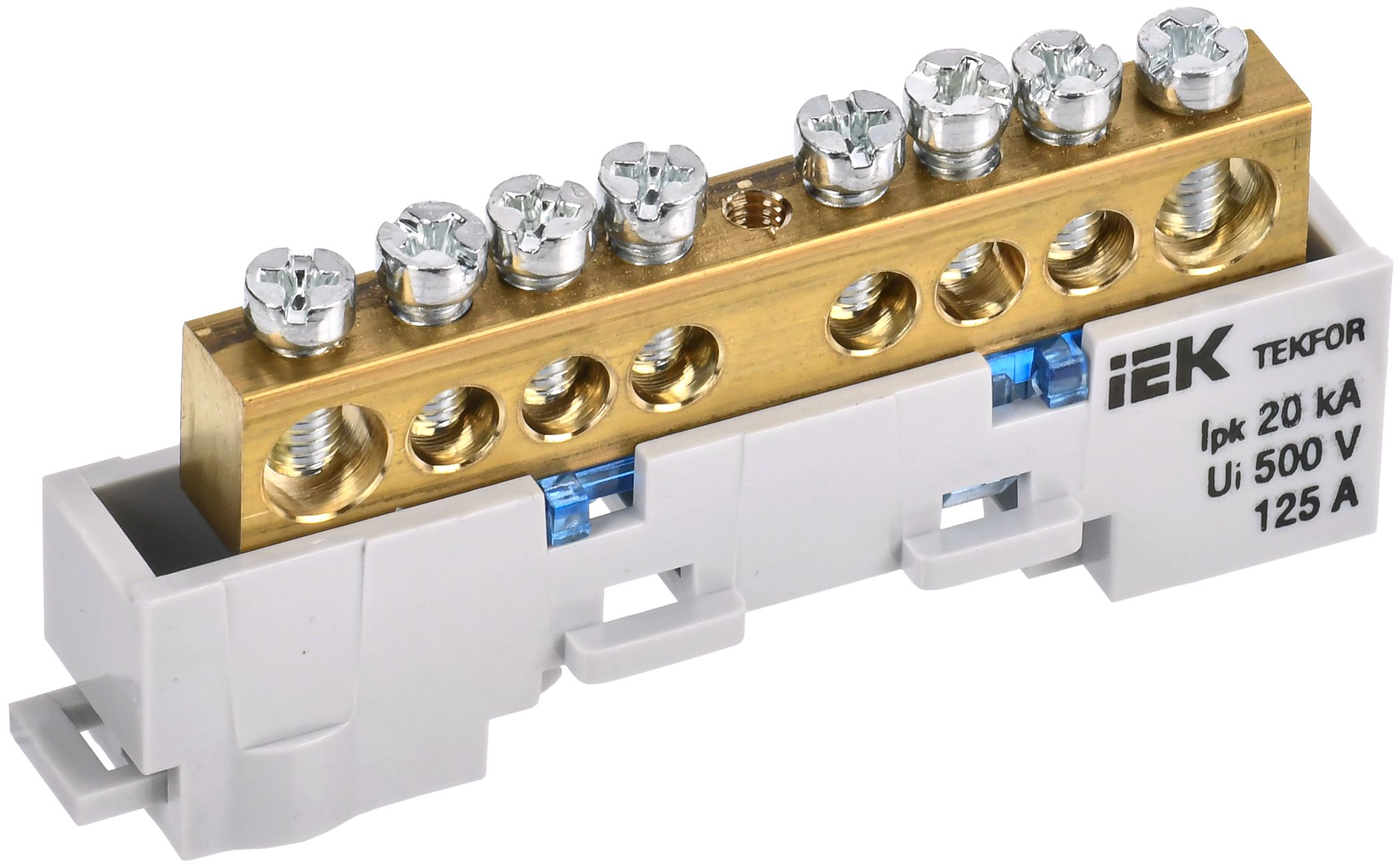 Изображение товара IEK TEKFOR Шина N "ноль" неизол. на унив. держ. 8х12-8-С