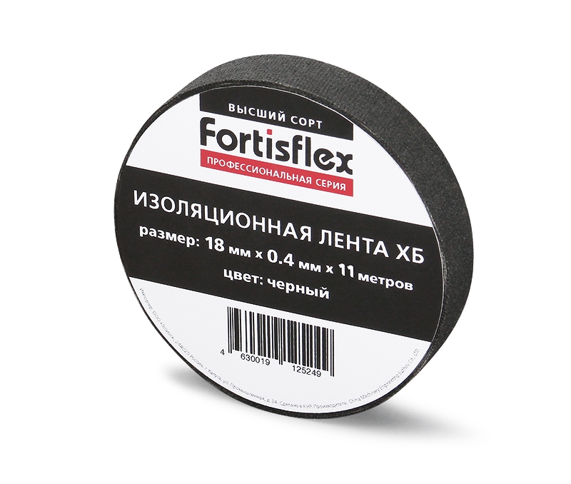 Изображение товара Fortisflex Изолента ХБ 18х0.4х11 черная