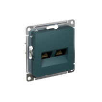 Изображение товара Systeme Electric AtlasDesign Изумруд Розетка двойная компьютерная RJ45+RJ45, кат.5E, механизм