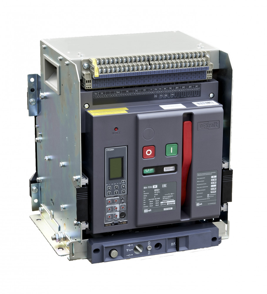 Изображение товара Автоматический выключатель DEKraft ВА-731 3P 1600 А 80 кА