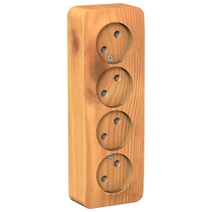 Изображение товара Systeme Electric Blanca наруж Ясень Розетка 4-ая б/з без шторок 16А, 250В, изолир. пластина