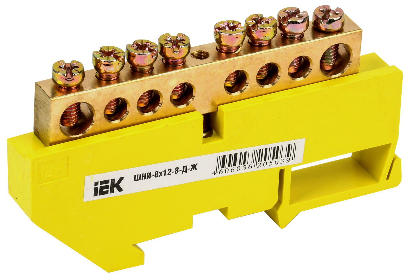 Изображение товара IEK Шина PE земля на DIN-изол ШНИ-8х12-8-Д-Ж