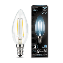 Изображение товара Gauss Лампа Filament Свеча 7W 580lm 4100К Е14 LED