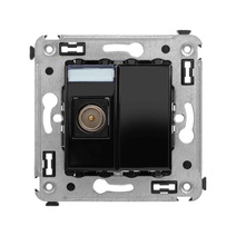 Изображение товара DKC Avanti Розетка TV одиночная в стену, "Черный квадрат"