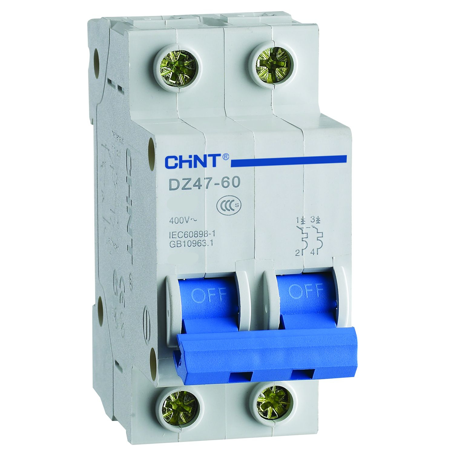 Изображение товара CHINT Авт. выкл. DZ47-60 2P 16A 4.5kA х-ка C