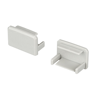 Изображение товара Заглушка глухая SILER для профиля из пластика (серый) 6x12x12 мм