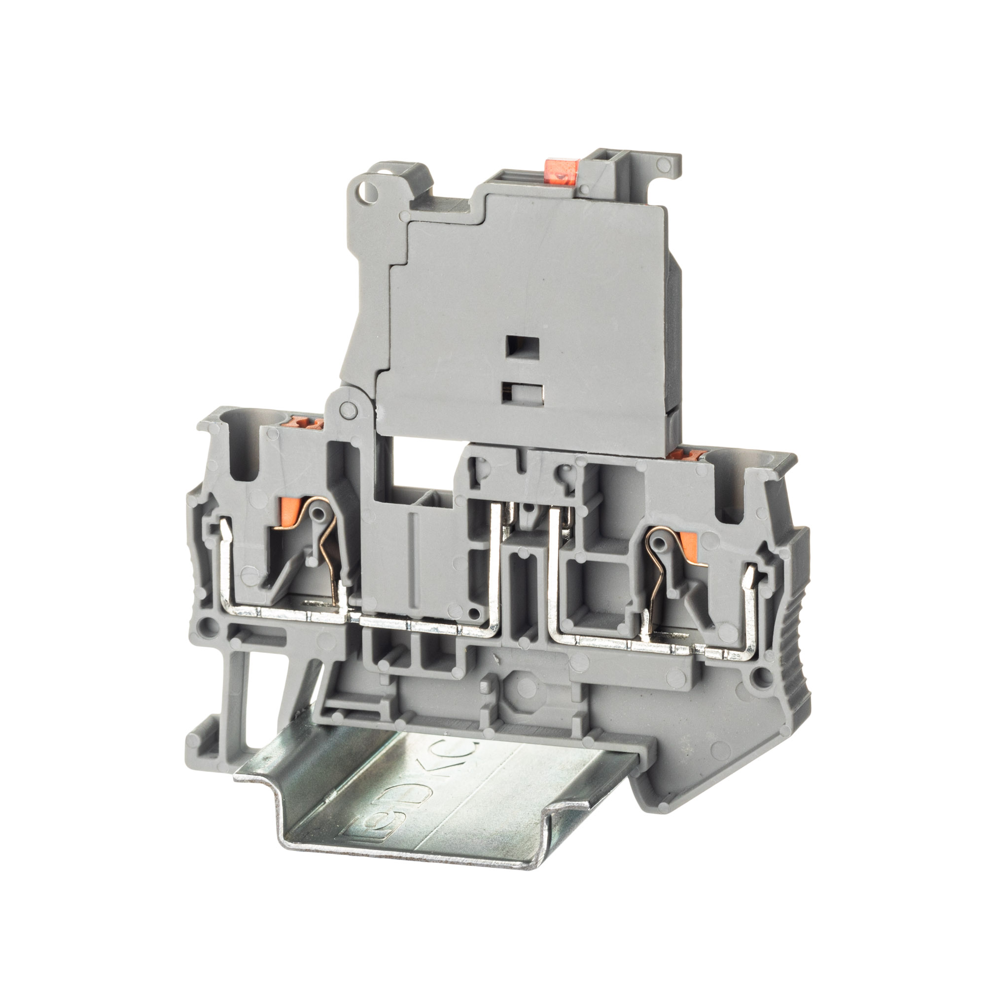 Изображение товара DKC Nuputuk Клемма для предохранителя, зажим push-in, 2 точки подключения, 4 кв.мм, серая