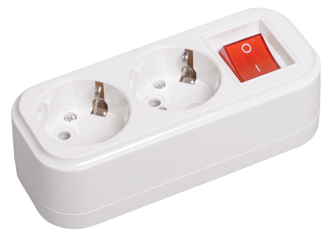 Изображение товара IEK Розетка переносная разб. с выкл. К02В 2 места CLASSIC