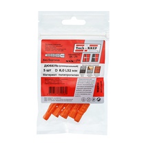 Изображение товара Tech-Krep Дюбель универсальный 8х52 (полипропилен) (5 шт) - пакет 102932