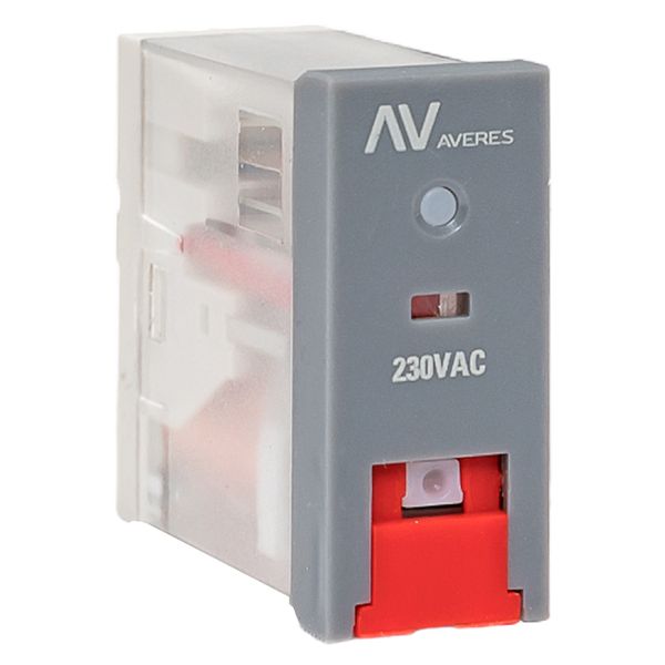 Изображение товара EKF Averes Реле промежуточное с кнопкой и мех. Индикацией RPAt 25/1 12A 230В AC.