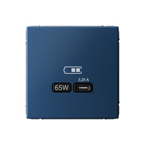 Изображение товара Systeme Electric ArtGallery Аквамарин USB Розетка тип-С 65Вт высокоскор.заряд. QC, PD, механизм