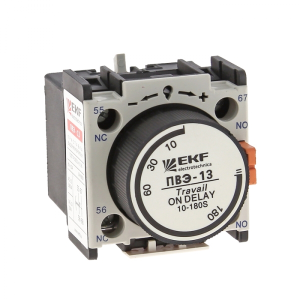 Изображение товара EKF PROxima Приставка выдержки времени включения ПВЭ-12 0,1-30сек NO+NC.