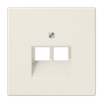 Изображение товара JUNG LS 990 Бежевая Накладка 2-ой наклонной ТЛФ/комп розетки