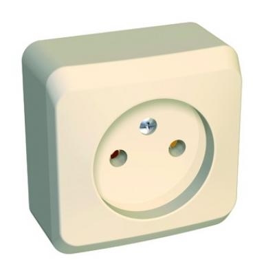 Изображение товара Systeme Electric Этюд наруж Крем Розетка 1-ая б/з без шторок