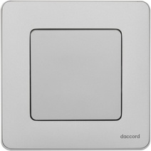 Изображение товара Legrand/Daccord INSPIRIA Алюминий Переключатель без фиксации (кнопка) с Н.О./Н.З. контактом 6 A - 250 В.