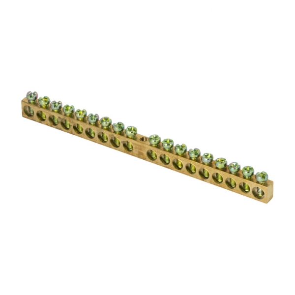 Изображение товара EKF PROxima Шина PEN "ноль-земля" (6х9мм) 18 отверстий латунь крепеж по центру.